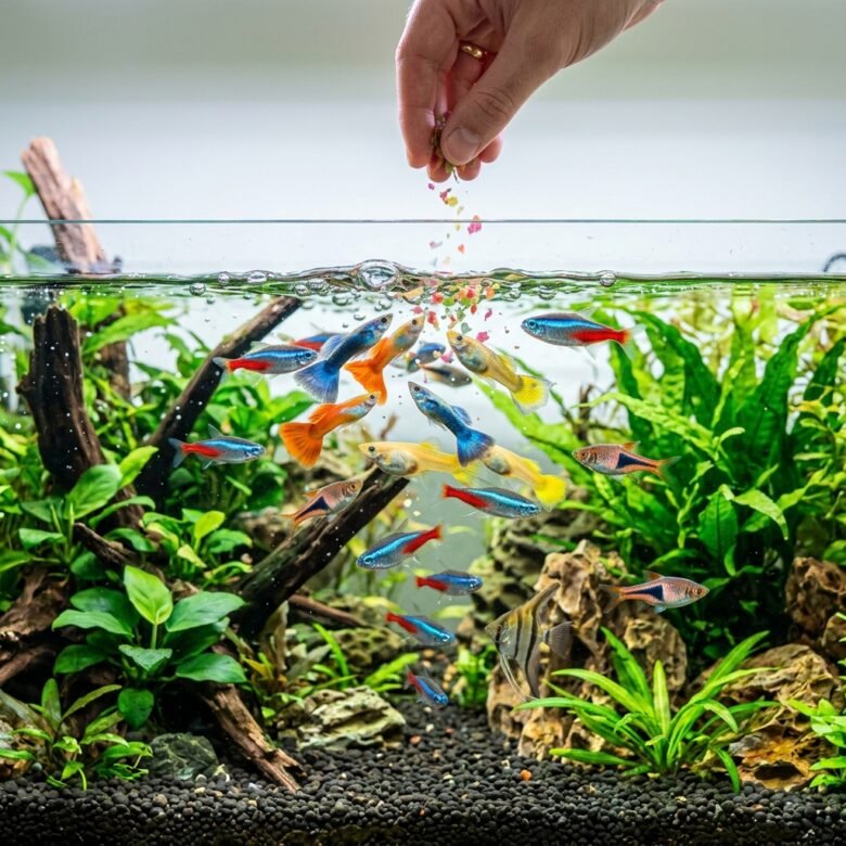 Imagem ilustrativa do artigo Quantas vezes por dia devo alimentar os peixes? no Manual do Cotidiano